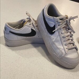 Nike Blazers Women's Classic White and Black Sneakers